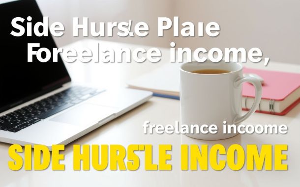 Freelance tax preparation: laptop, planner, and tea representing side hustle income taxes