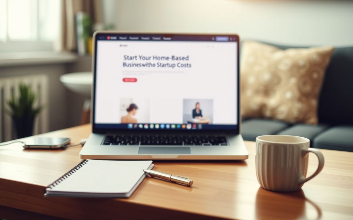 Home office setup for starting a business with no startup costs