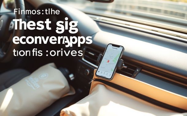 Smartphone on car dashboard mount showing map, representing the best gig economy apps for delivery drivers.