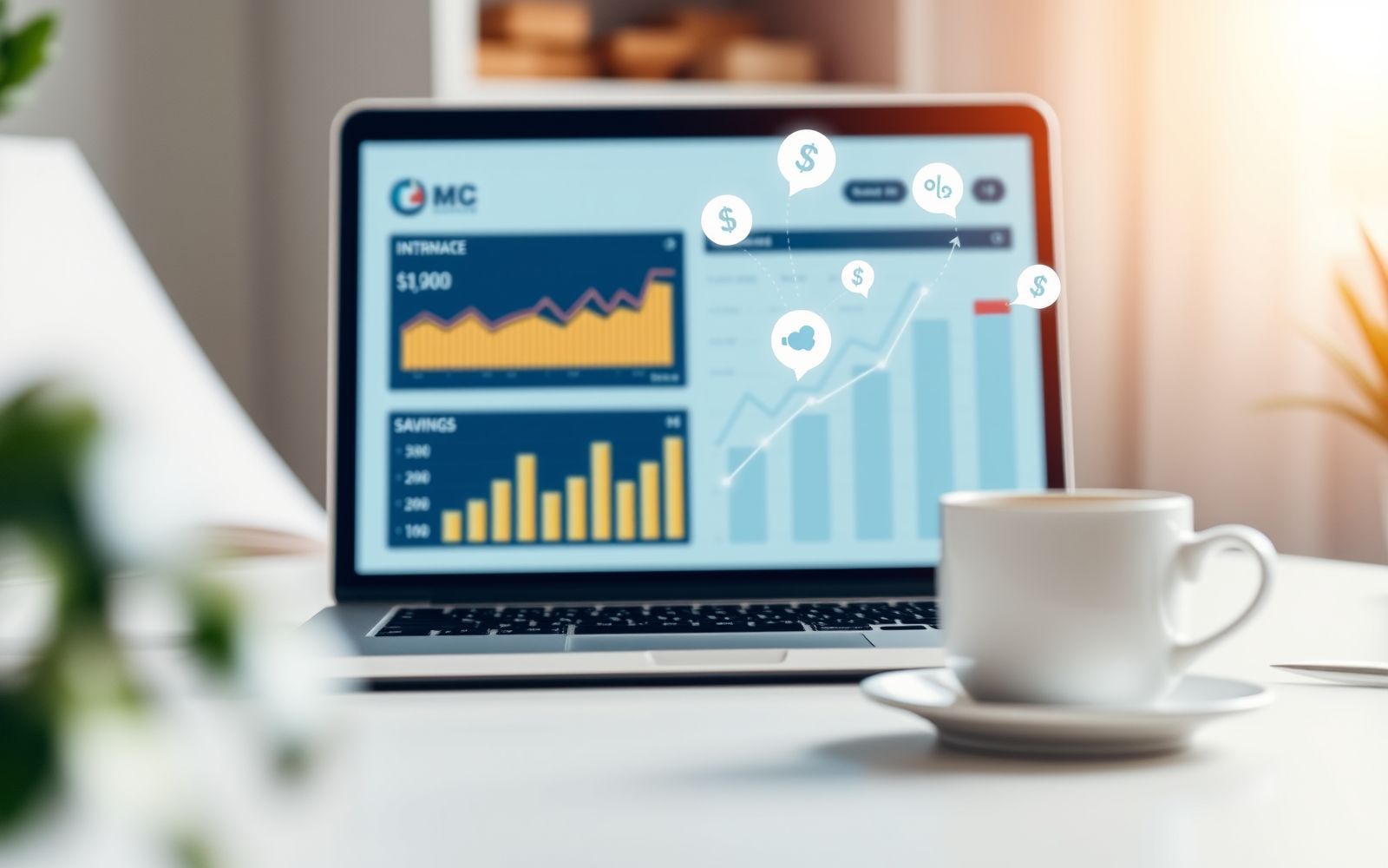 Online savings account interest rates comparison graphic