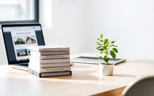 Real estate investing with little money concept image.