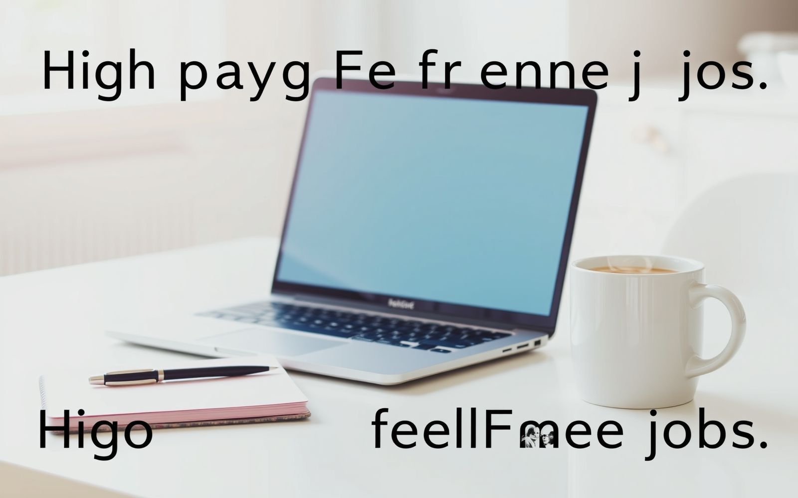 Freelancer working on laptop, finding high-paying freelance jobs