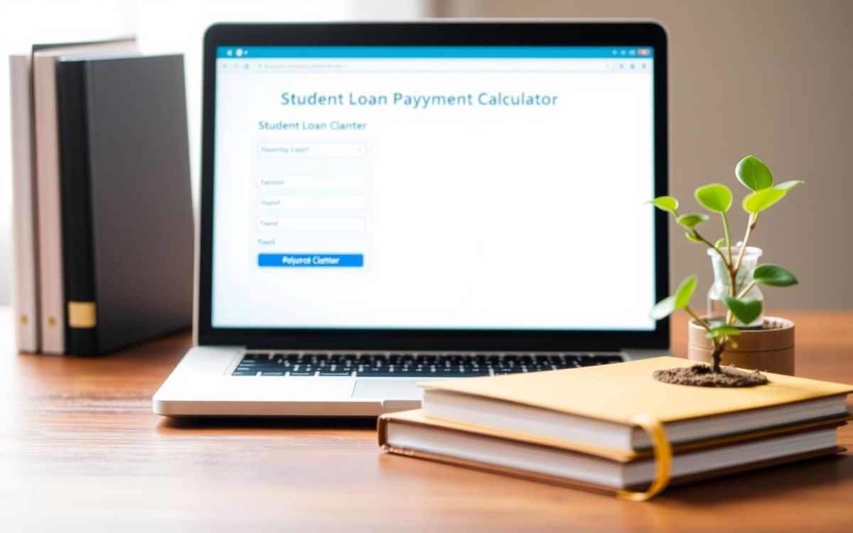Student loan repayment calculator and financial planning tools for navigating options.