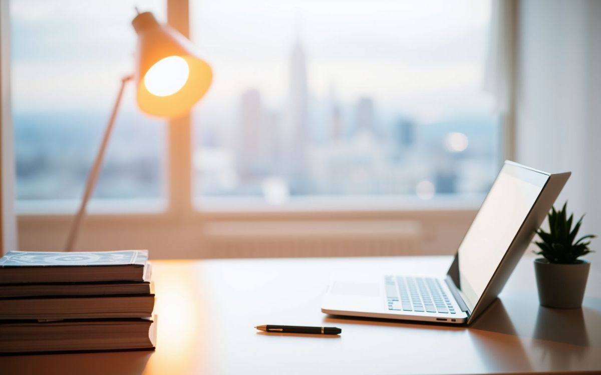 REIT investing for beginners: a peaceful home office setting.