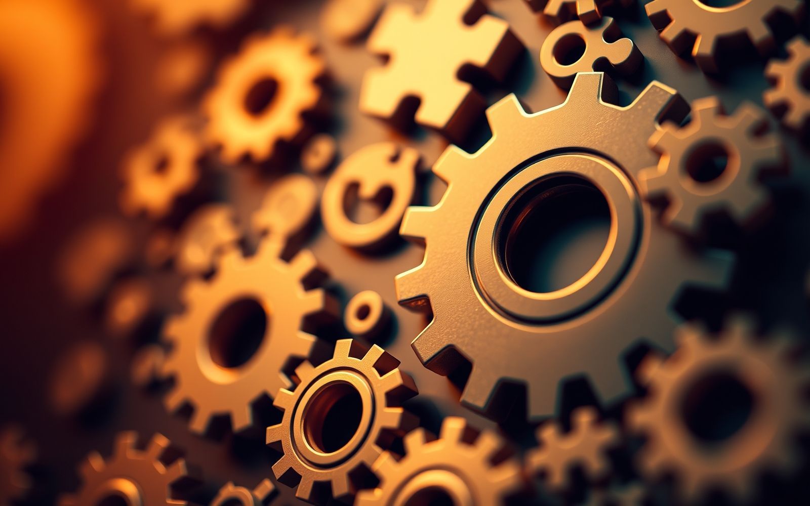 Microeconomics and macroeconomics concepts visualized as interconnected gears.