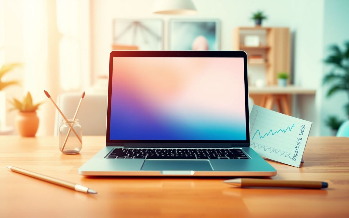 Remote work opportunities for freelancers: laptop, paintbrush, code, and finance chart