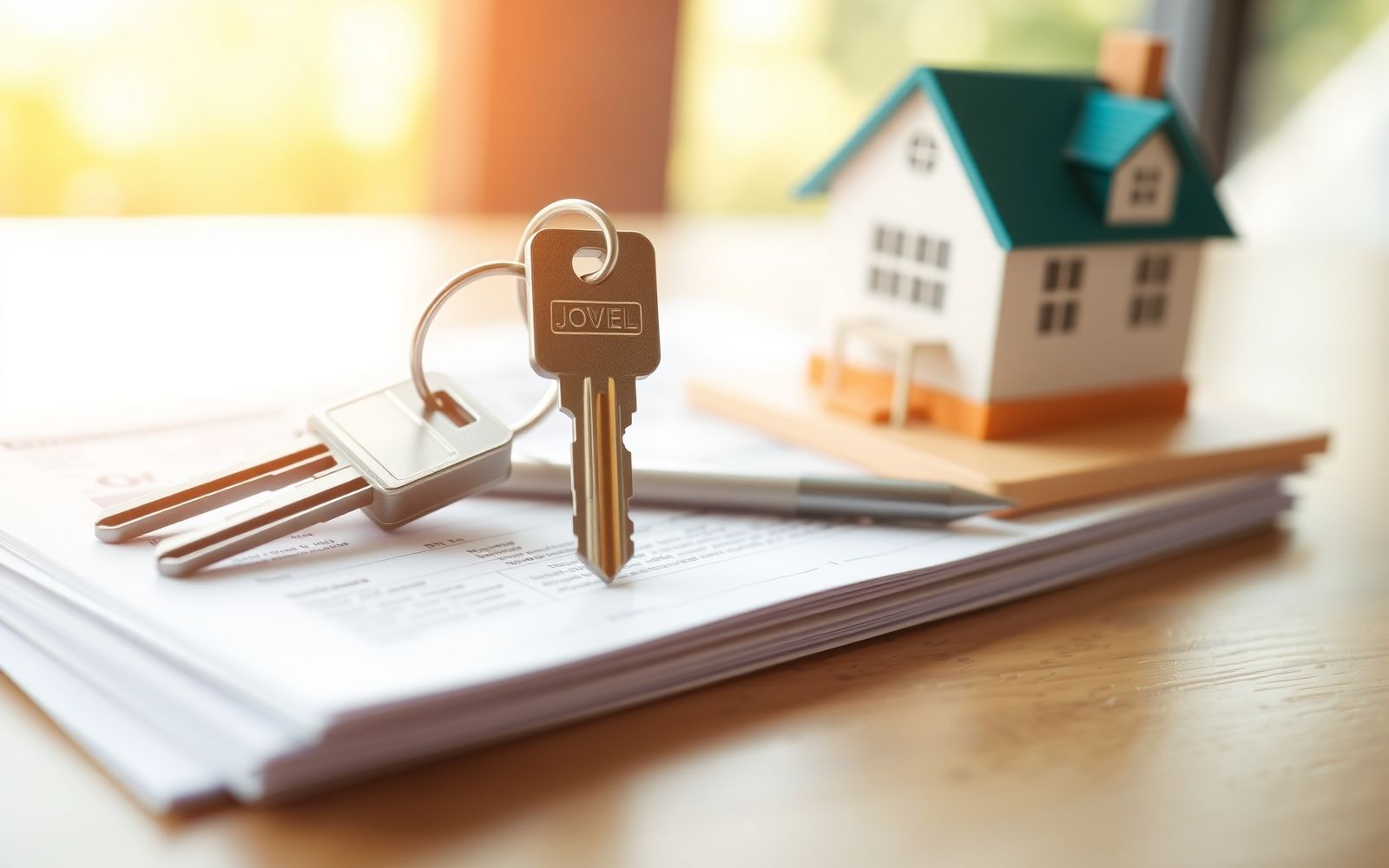 Keys and financial documents symbolizing closing costs for first-time home buyers.