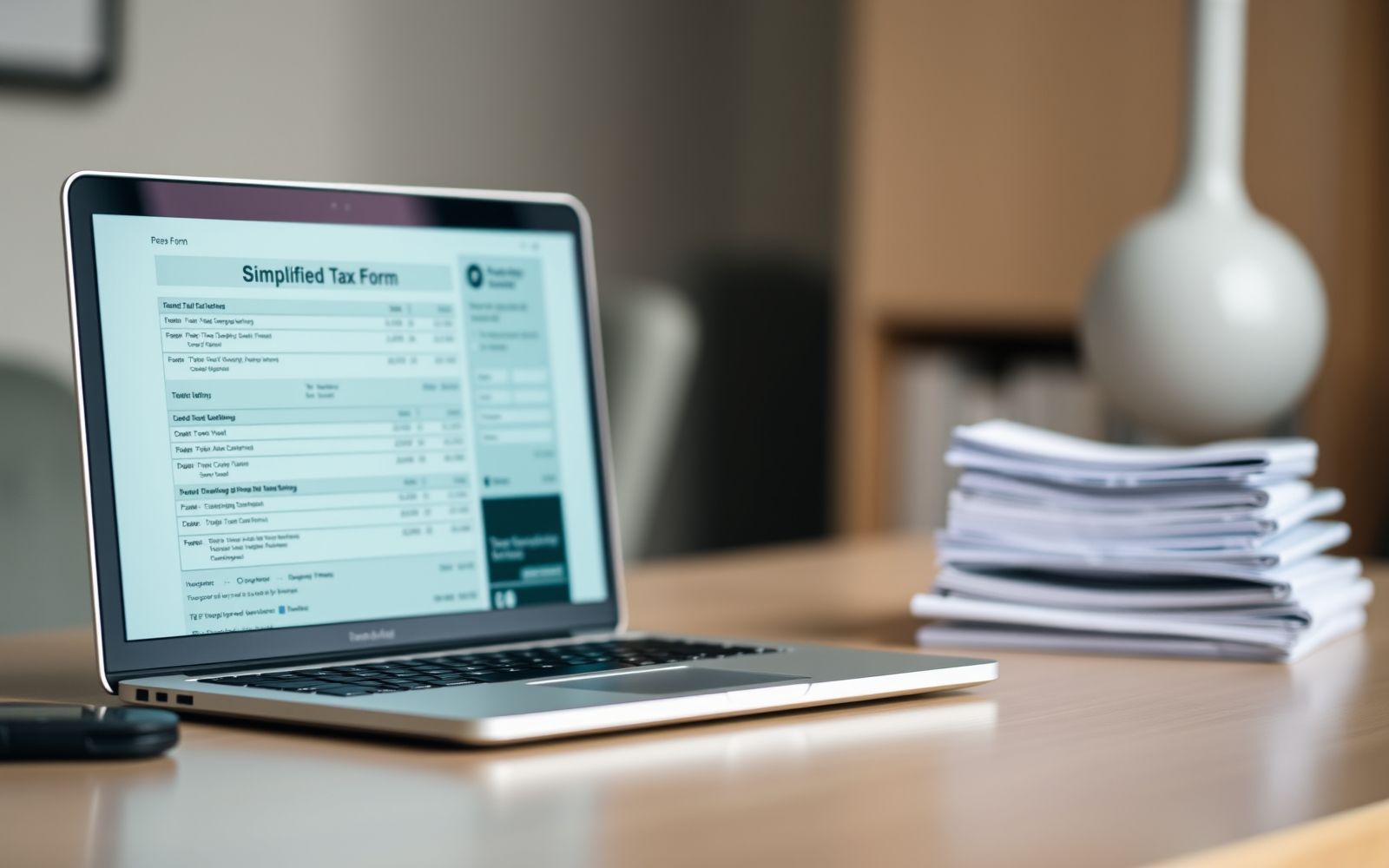Organized desk symbolizing filing back taxes and financial clarity