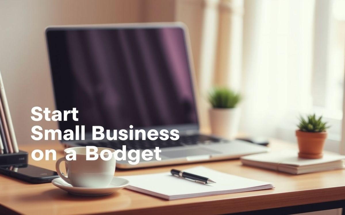 Small business on a budget: Organized desk setup for entrepreneurs