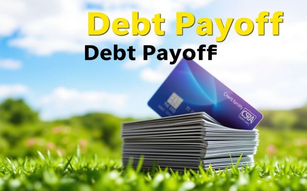 Credit card debt payoff journey: A symbolic representation of reducing multiple credit cards.