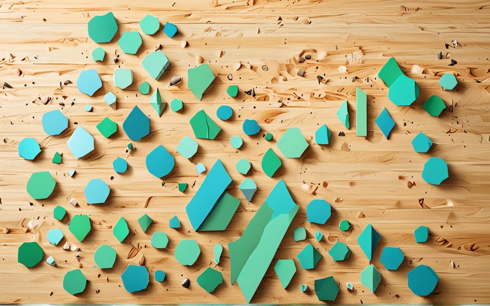 Abstract shapes on a light wood desk representing how to calculate startup valuation pre-seed concepts.