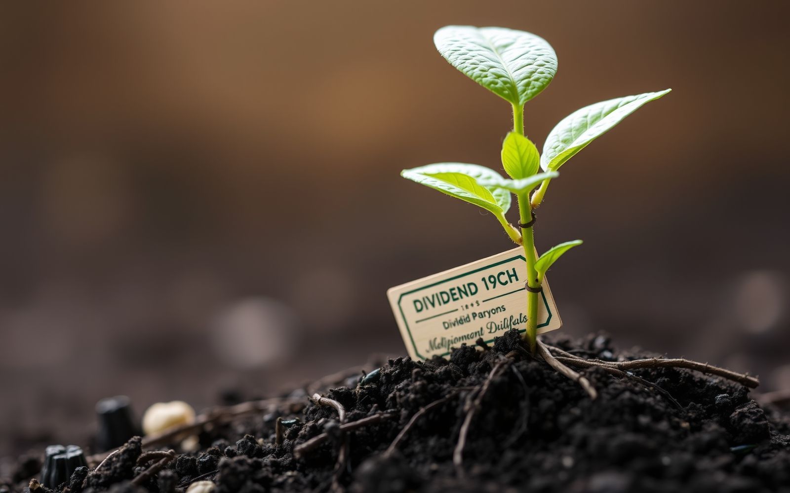 Dividend Reinvestment Plan (DRIP) illustration with a growing plant