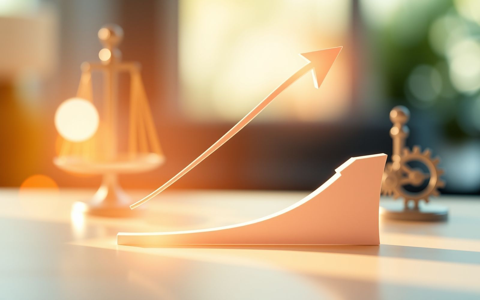 Abstract visualization showing the inverse impact of interest rates on the stock market graph trends.