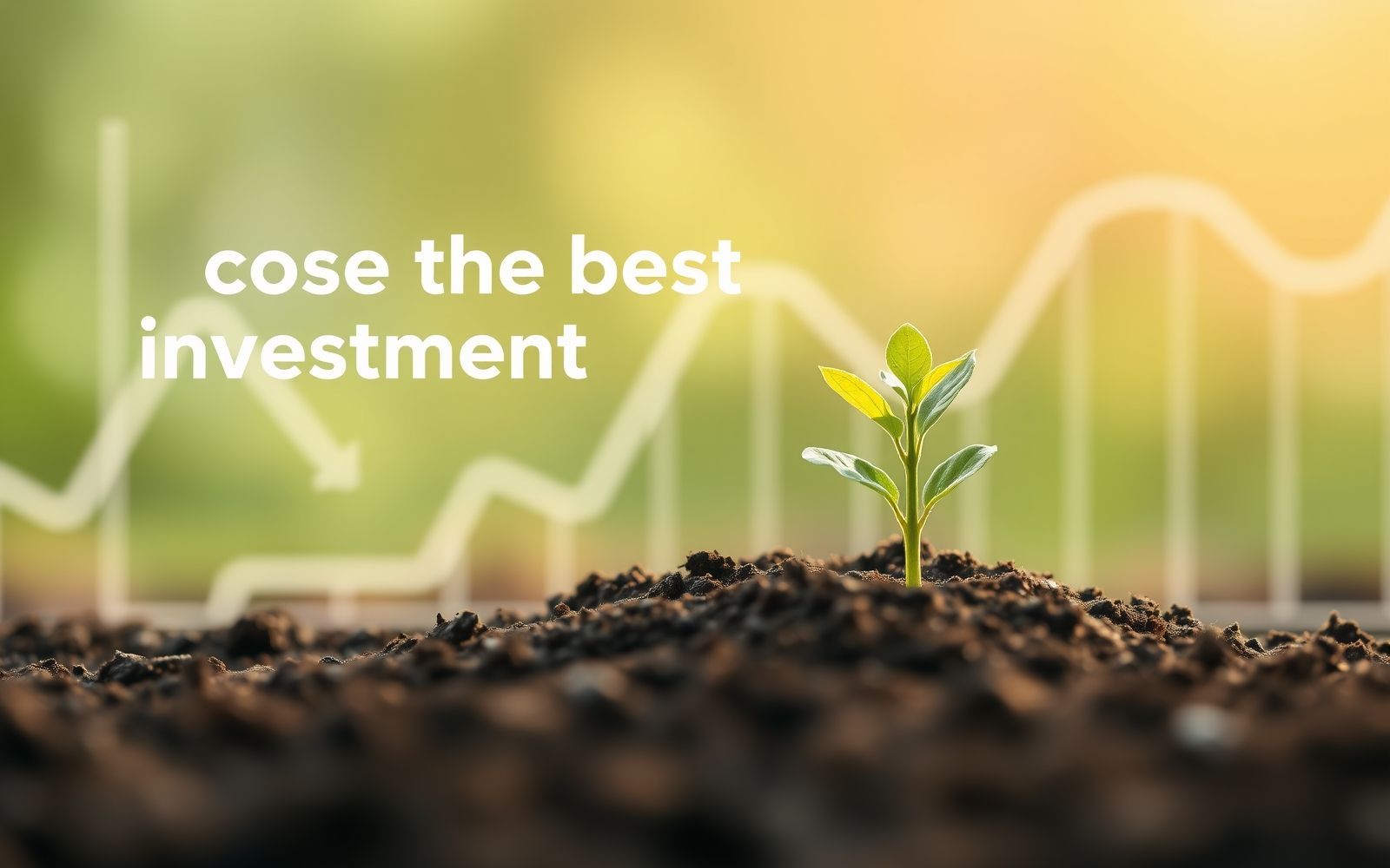 Financial growth and investment strategies represented by a seedling growing in soil.