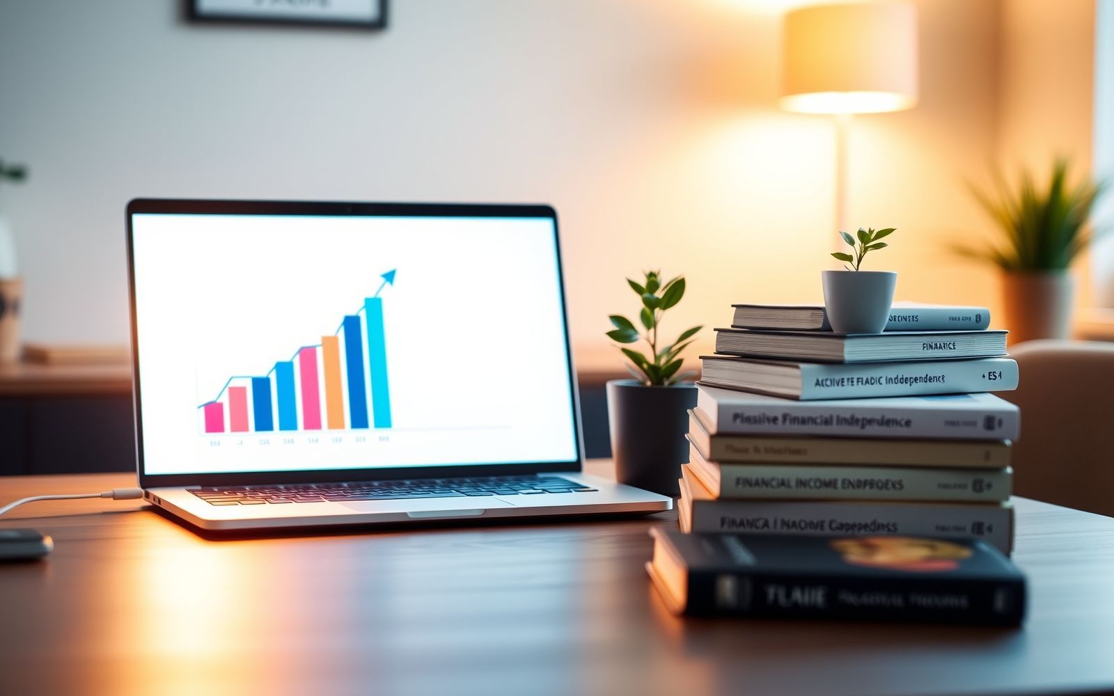 Passive income ideas for beginners: a bright, soft-focus image representing financial growth.