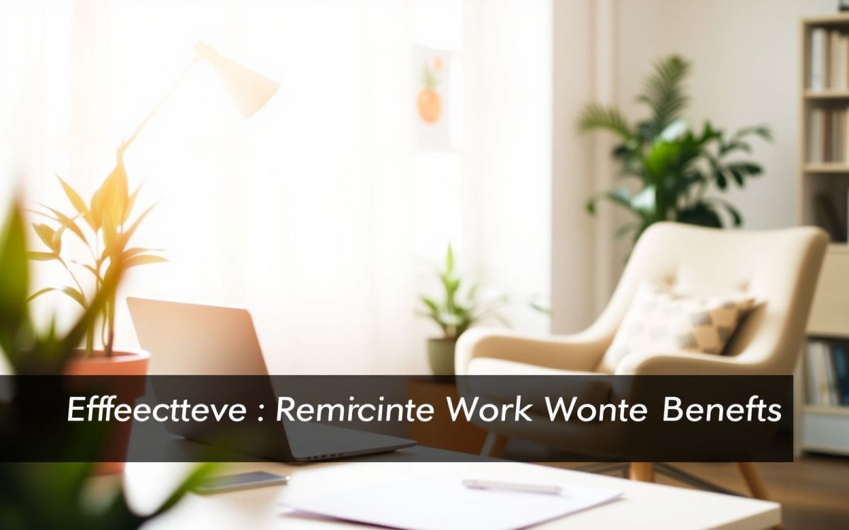 Remote work benefits negotiation: a comfortable and productive home office.