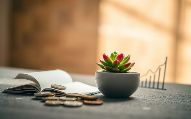Small succulent symbolizing investing with little money and steady growth.