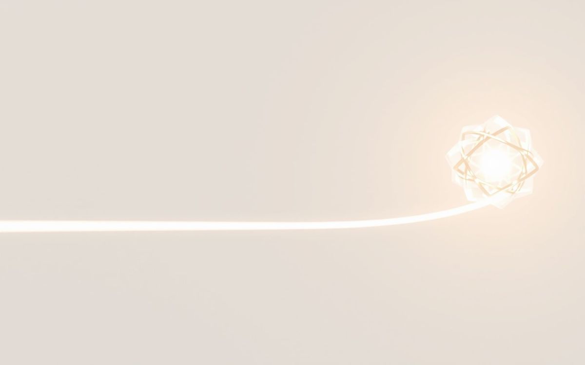 Abstract representation of the choice between term or whole life insurance paths, one simple, one complex.