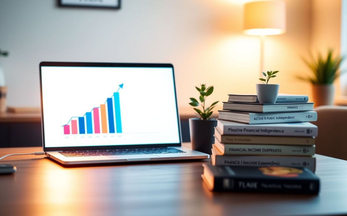 Passive income ideas for beginners: a bright, soft-focus image representing financial growth.