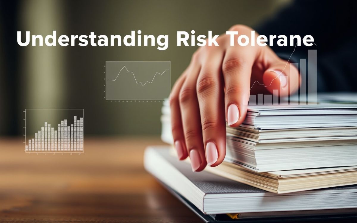 Understanding risk tolerance in investment planning with financial books.