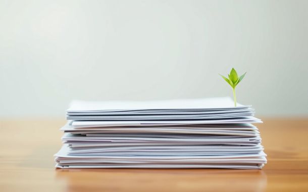 Financial documents and a plant symbolizing safe investment options for risk-averse investors.