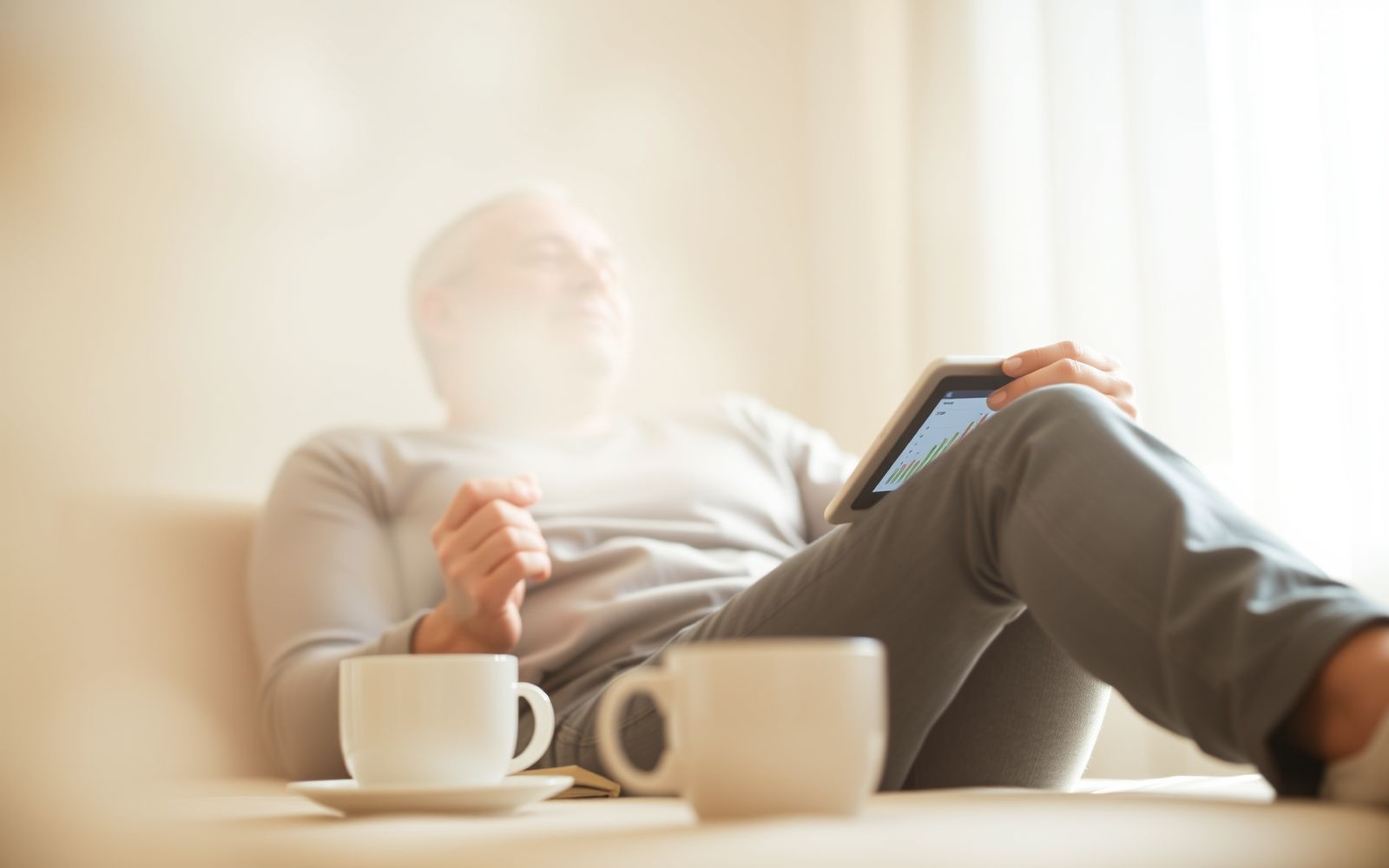 Person reviewing budgeting tips on a tablet.