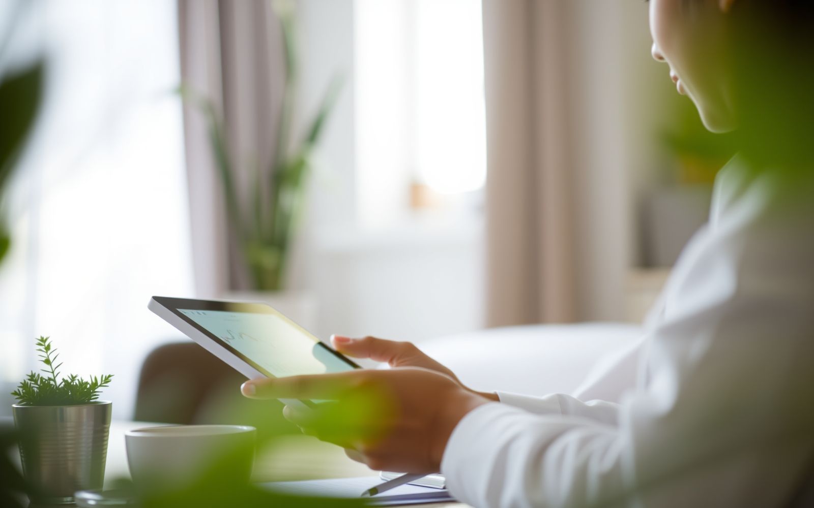 Person reviewing financial data for dividend investing