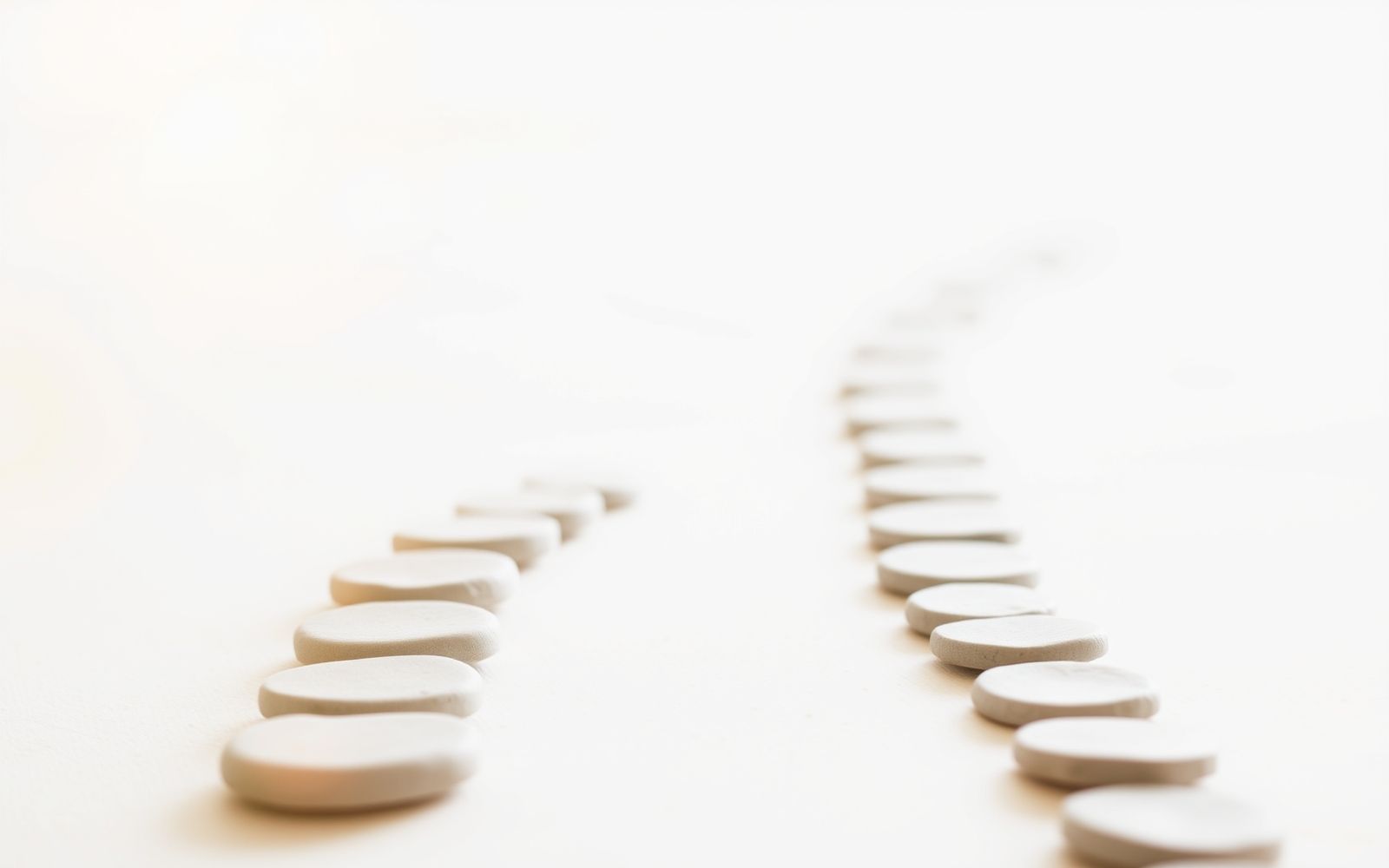 Abstract image comparing HELOC vs home equity loan paths using diverging stone pathways.