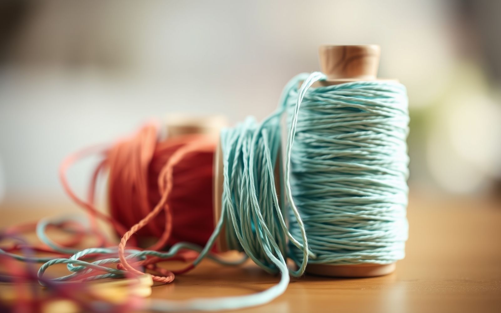 Soft focus image showing tangled threads becoming a single neat spool, illustrating how to consolidate debt.