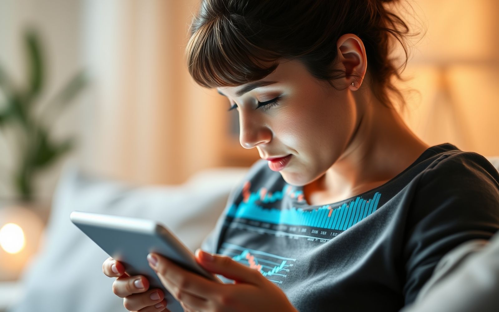 Person learning how to invest in stocks on a tablet.