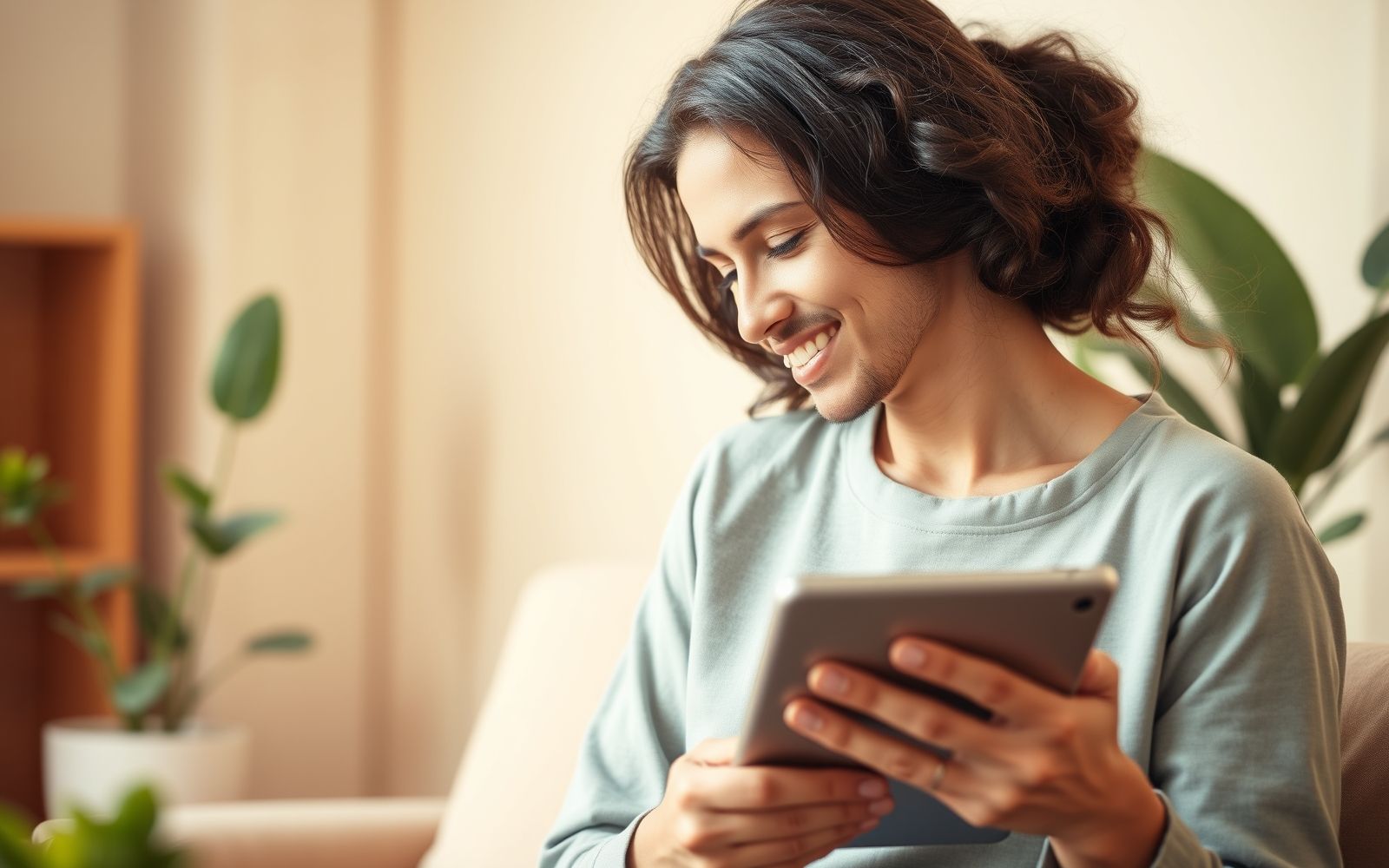 Person using a tablet with a graph, representing using a mortgage calculator for home financing planning.