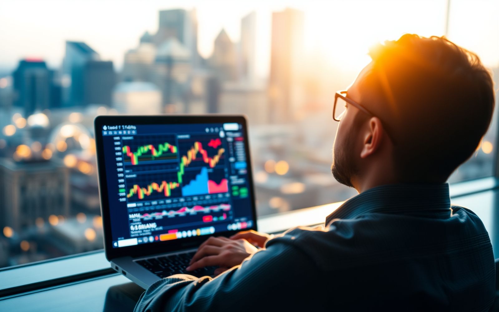 Person learning options trading basics on a laptop.