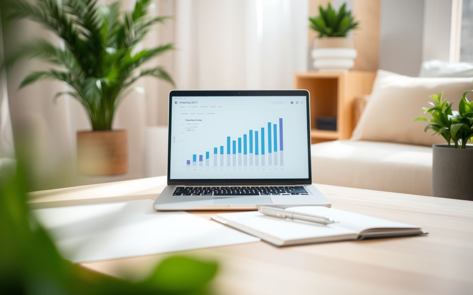 Laptop with spreadsheet for salary negotiation