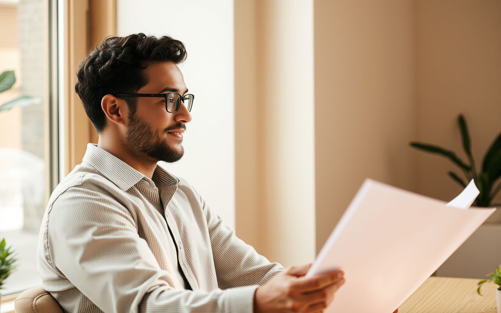 Person reviewing documents, illustrating the process of understanding SBA loan requirements for business funding.